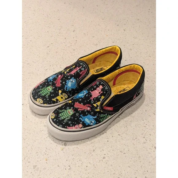 RARE Yo Gabba Gabba Vans Kids Shoes Unisex Size 3.5  Excellent Condition Slip On - Picture 3 of 11